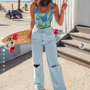 Beginning Boutique Robin Wide Leg Jeans Size 8